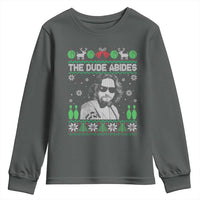 The Dude Abides Christmas Bowling Youth Sweatshirt Funny Bowling Movie - Wonder Print Shop