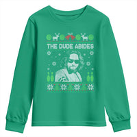The Dude Abides Christmas Bowling Youth Sweatshirt Funny Bowling Movie - Wonder Print Shop