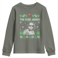 The Dude Abides Christmas Bowling Youth Sweatshirt Funny Bowling Movie - Wonder Print Shop