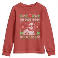 The Dude Abides Christmas Bowling Youth Sweatshirt Funny Bowling Movie - Wonder Print Shop
