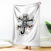Christmas Movie Fried Pussy Cat Throw Blanket If That Thing Had 9 Lives She Just Spent Them All - Wonder Print Shop