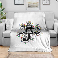 Christmas Movie Fried Pussy Cat Throw Blanket If That Thing Had 9 Lives She Just Spent Them All - Wonder Print Shop