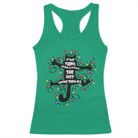 Christmas Movie Fried Pussy Cat Racerback Tank Top If That Thing Had 9 Lives She Just Spent Them All - Wonder Print Shop