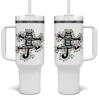 Christmas Movie Fried Pussy Cat Tumbler With Handle If That Thing Had 9 Lives She Just Spent Them All - Wonder Print Shop
