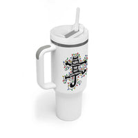 Christmas Movie Fried Pussy Cat Tumbler With Handle If That Thing Had 9 Lives She Just Spent Them All - Wonder Print Shop