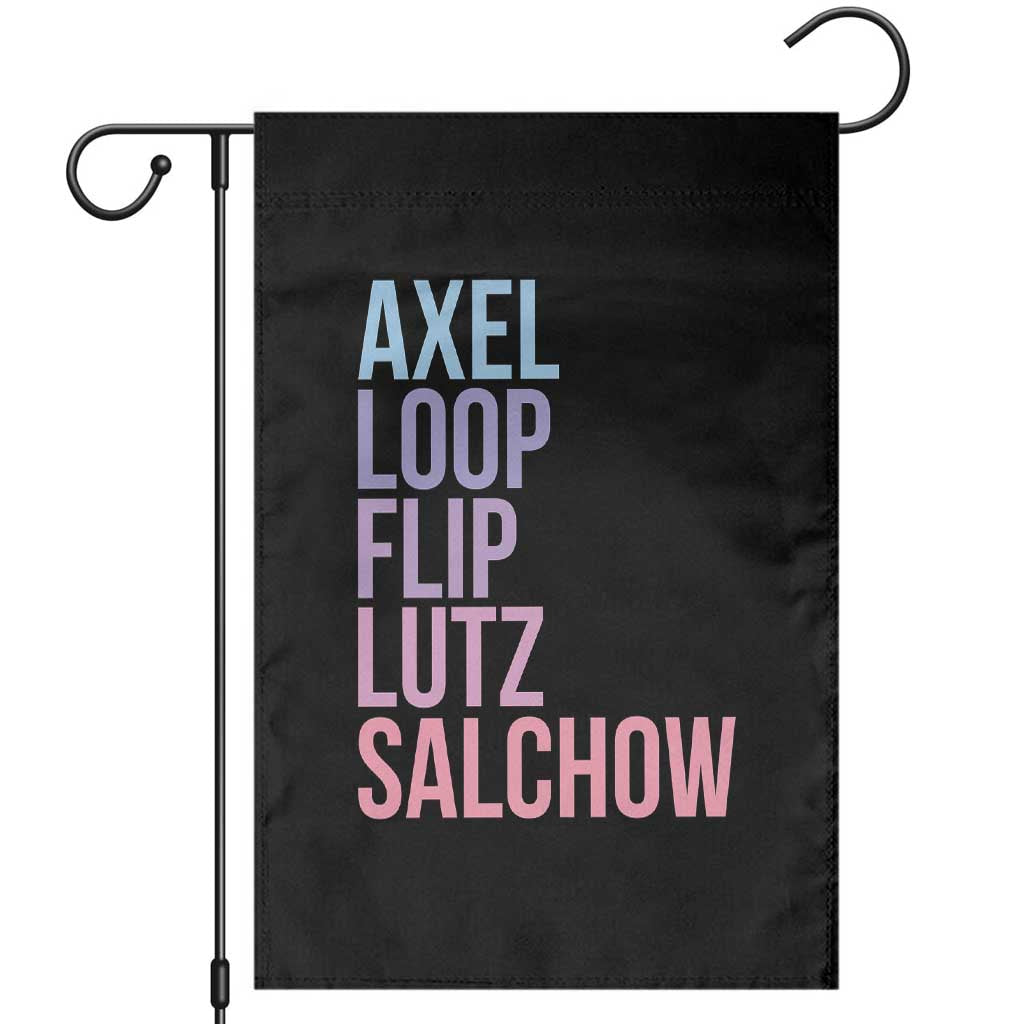 Figure Skating Lovers Garden Flag Funny Axel Loop Flip Lutz Salchow - Wonder Print Shop