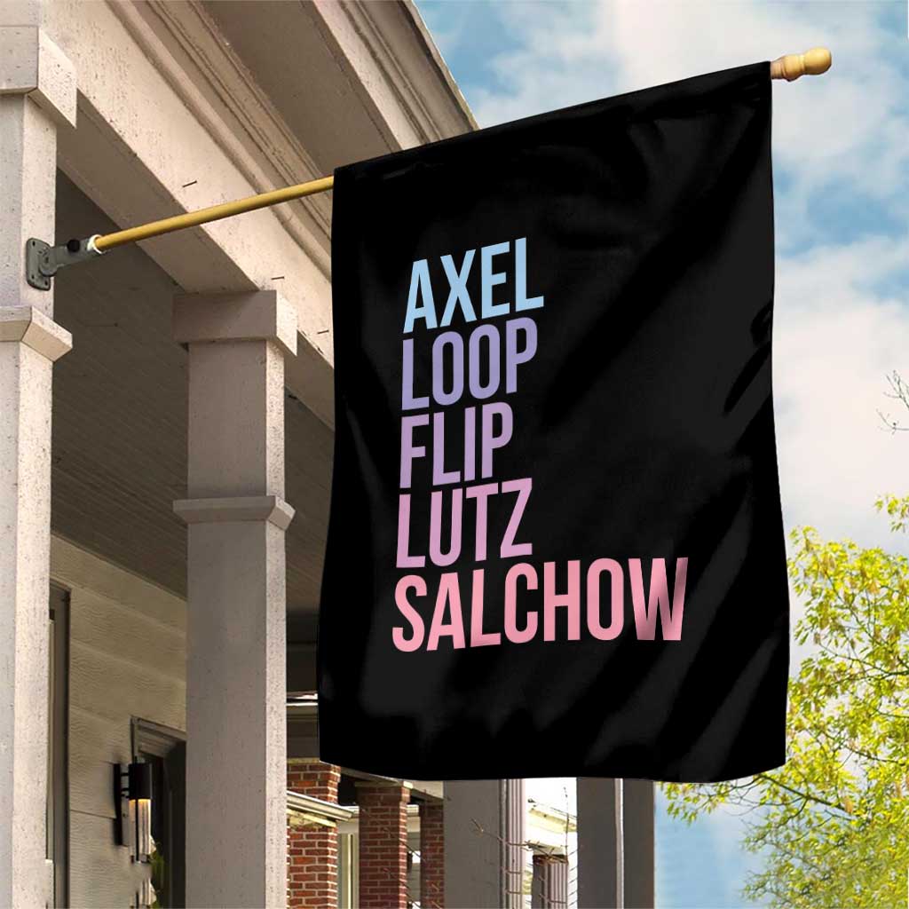 Figure Skating Lovers Garden Flag Funny Axel Loop Flip Lutz Salchow - Wonder Print Shop