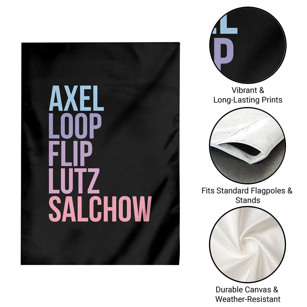 Figure Skating Lovers Garden Flag Funny Axel Loop Flip Lutz Salchow - Wonder Print Shop