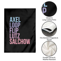 Figure Skating Lovers Garden Flag Funny Axel Loop Flip Lutz Salchow - Wonder Print Shop