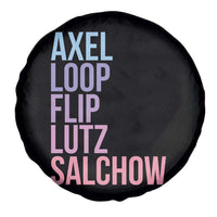 Figure Skating Lovers Spare Tire Cover Funny Axel Loop Flip Lutz Salchow - Wonder Print Shop