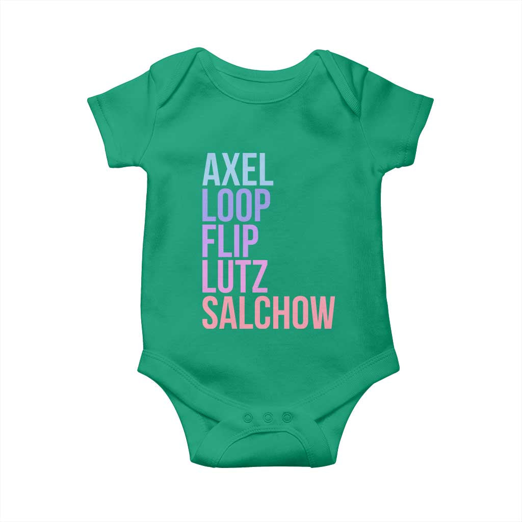 Figure Skating Lovers Baby Onesie Funny Axel Loop Flip Lutz Salchow - Wonder Print Shop