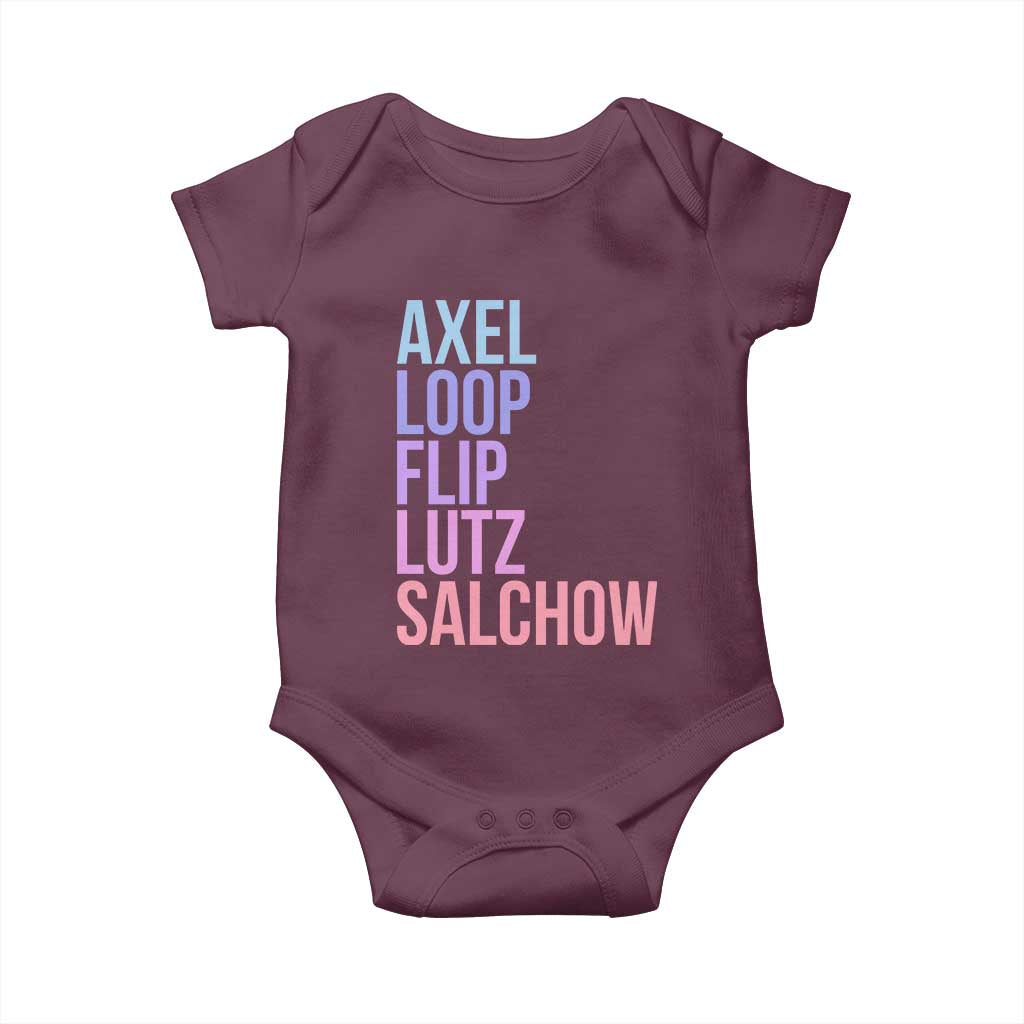 Figure Skating Lovers Baby Onesie Funny Axel Loop Flip Lutz Salchow - Wonder Print Shop