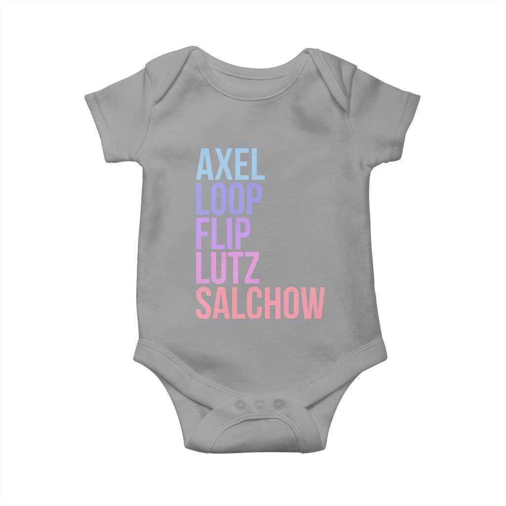 Figure Skating Lovers Baby Onesie Funny Axel Loop Flip Lutz Salchow - Wonder Print Shop
