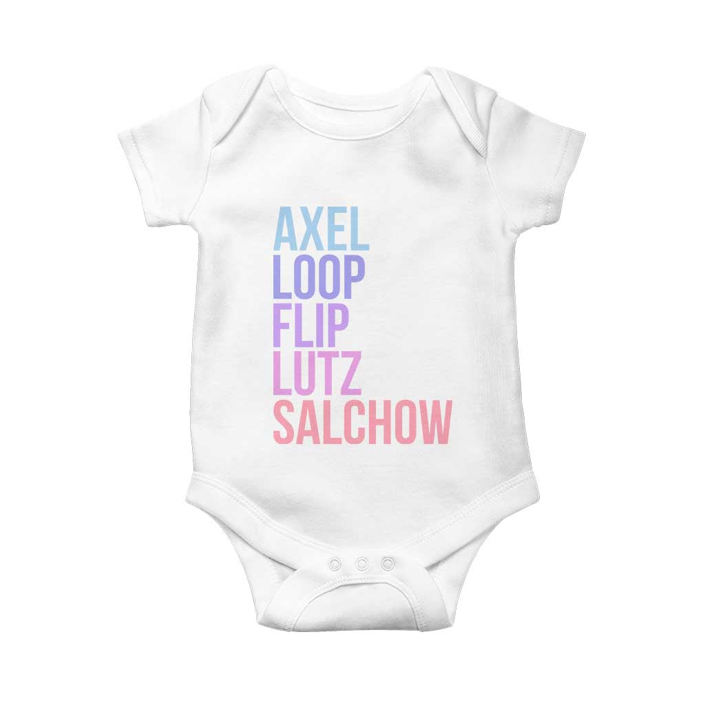 Figure Skating Lovers Baby Onesie Funny Axel Loop Flip Lutz Salchow - Wonder Print Shop