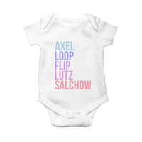 Figure Skating Lovers Baby Onesie Funny Axel Loop Flip Lutz Salchow - Wonder Print Shop