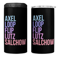 Figure Skating Lovers 4 in 1 Can Cooler Tumbler Funny Axel Loop Flip Lutz Salchow - Wonder Print Shop