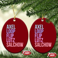 Figure Skating Lovers Ceramic Ornament Funny Axel Loop Flip Lutz Salchow - Wonder Print Shop