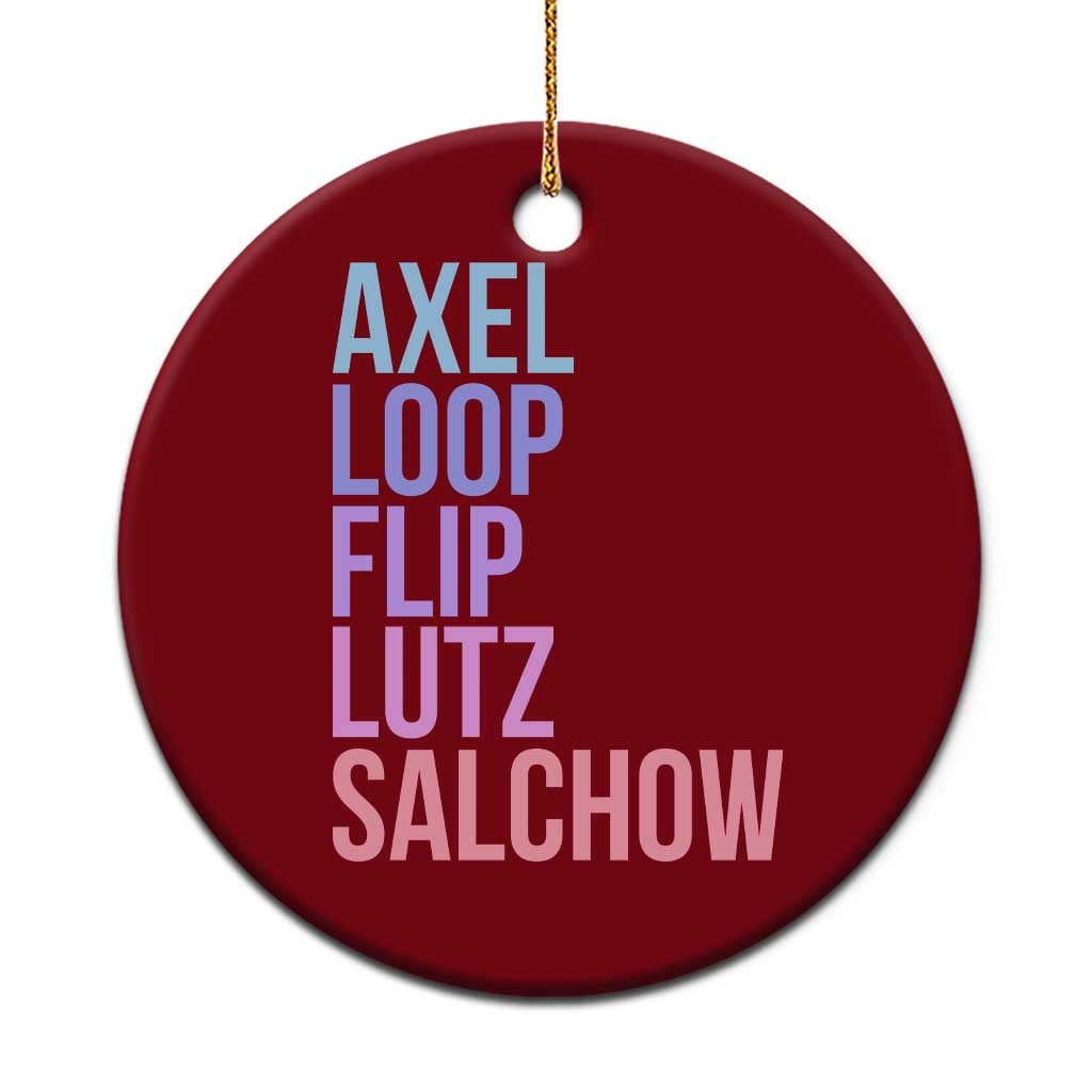 Figure Skating Lovers Ceramic Ornament Funny Axel Loop Flip Lutz Salchow - Wonder Print Shop