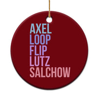 Figure Skating Lovers Ceramic Ornament Funny Axel Loop Flip Lutz Salchow - Wonder Print Shop