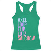 Figure Skating Lovers Racerback Tank Top Funny Axel Loop Flip Lutz Salchow - Wonder Print Shop