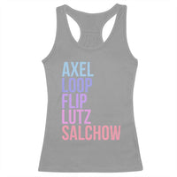 Figure Skating Lovers Racerback Tank Top Funny Axel Loop Flip Lutz Salchow - Wonder Print Shop