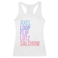 Figure Skating Lovers Racerback Tank Top Funny Axel Loop Flip Lutz Salchow - Wonder Print Shop
