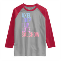Figure Skating Lovers Raglan Shirt Funny Axel Loop Flip Lutz Salchow - Wonder Print Shop