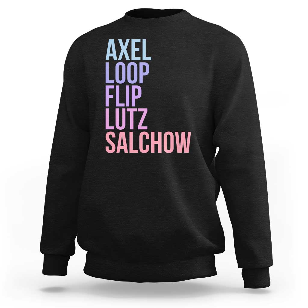 Figure Skating Lovers Sweatshirt Funny Axel Loop Flip Lutz Salchow - Wonder Print Shop