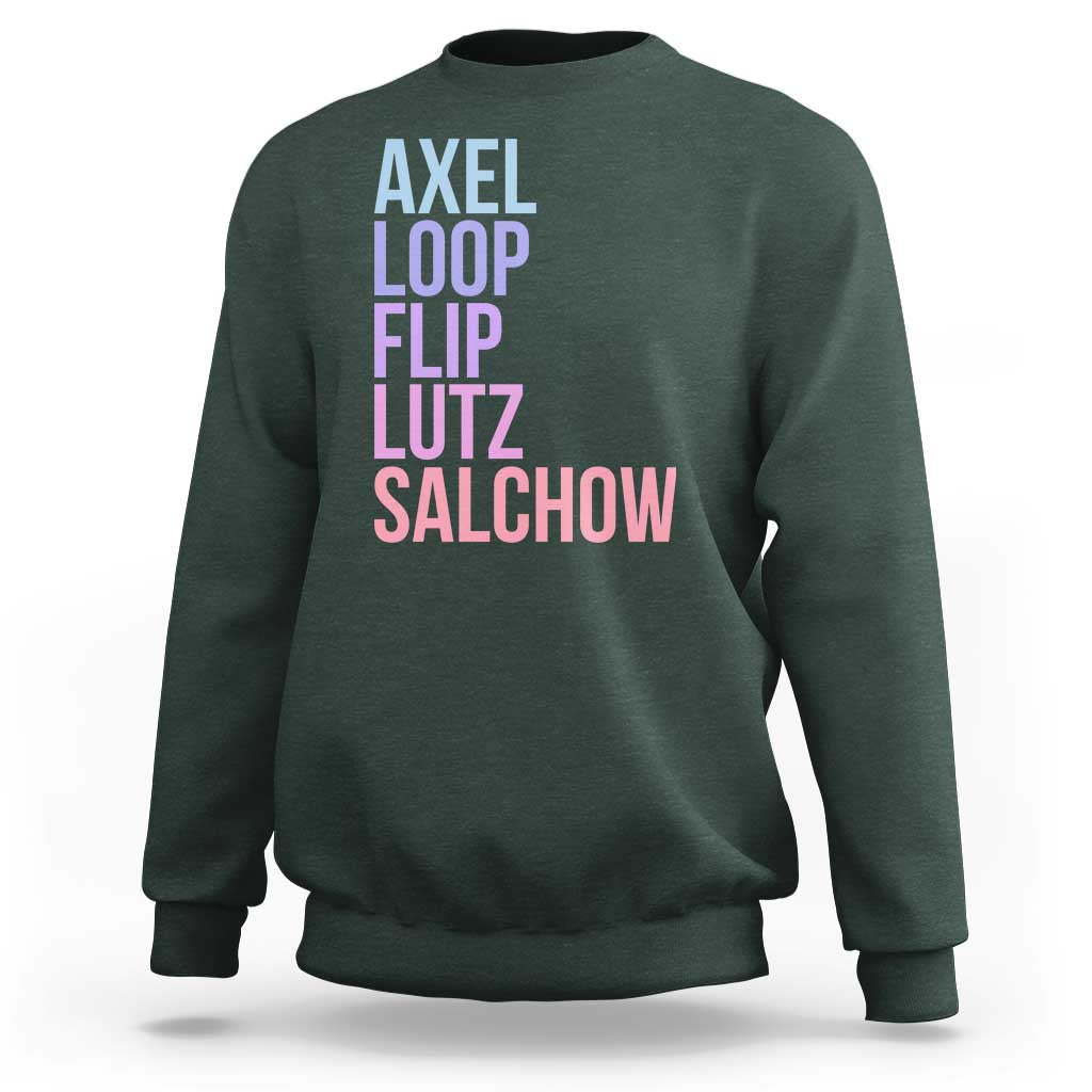Figure Skating Lovers Sweatshirt Funny Axel Loop Flip Lutz Salchow - Wonder Print Shop
