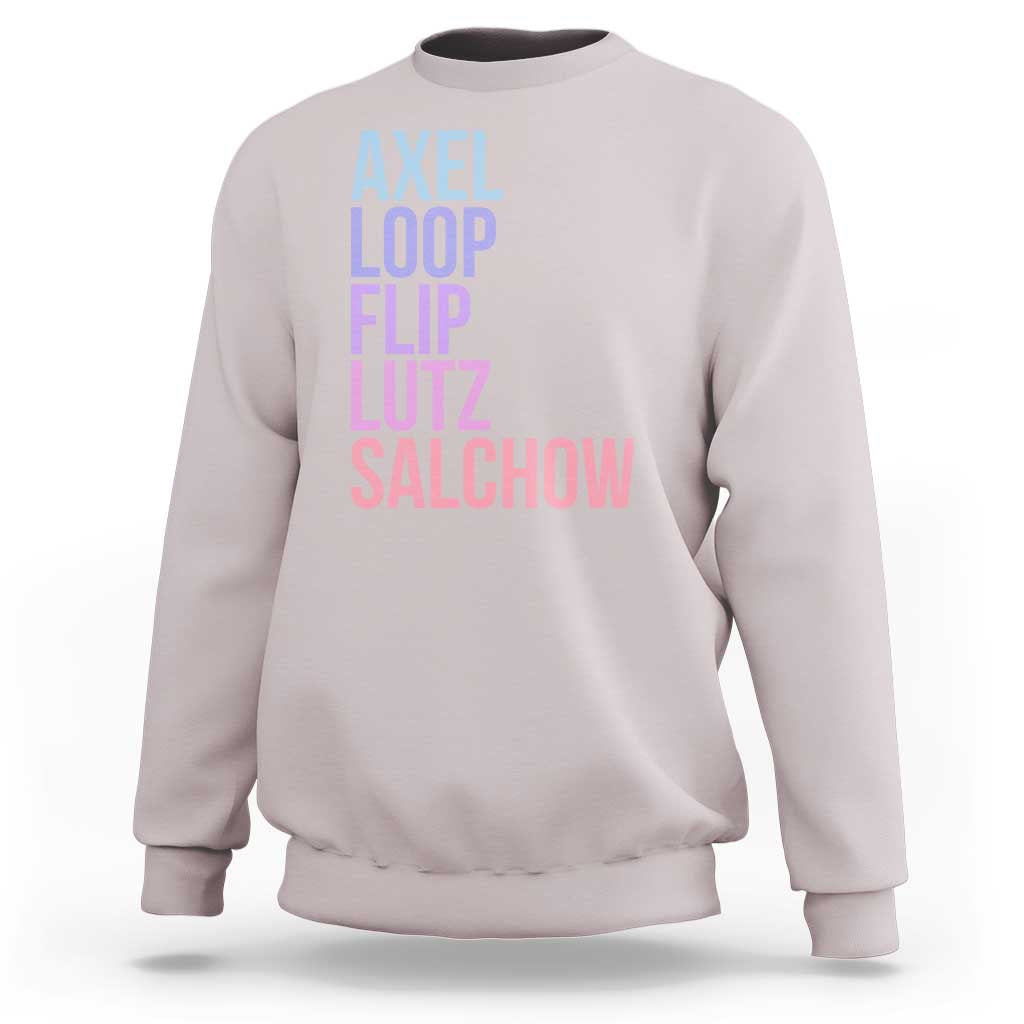 Figure Skating Lovers Sweatshirt Funny Axel Loop Flip Lutz Salchow - Wonder Print Shop