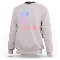 Figure Skating Lovers Sweatshirt Funny Axel Loop Flip Lutz Salchow - Wonder Print Shop