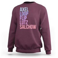 Figure Skating Lovers Sweatshirt Funny Axel Loop Flip Lutz Salchow - Wonder Print Shop