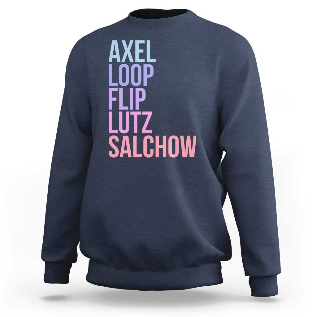Figure Skating Lovers Sweatshirt Funny Axel Loop Flip Lutz Salchow - Wonder Print Shop