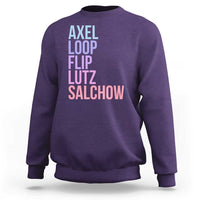 Figure Skating Lovers Sweatshirt Funny Axel Loop Flip Lutz Salchow - Wonder Print Shop