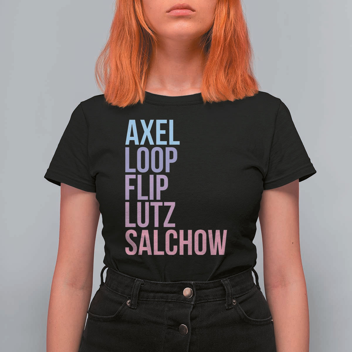 Figure Skating Lovers T Shirt For Women Funny Axel Loop Flip Lutz Salchow - Wonder Print Shop