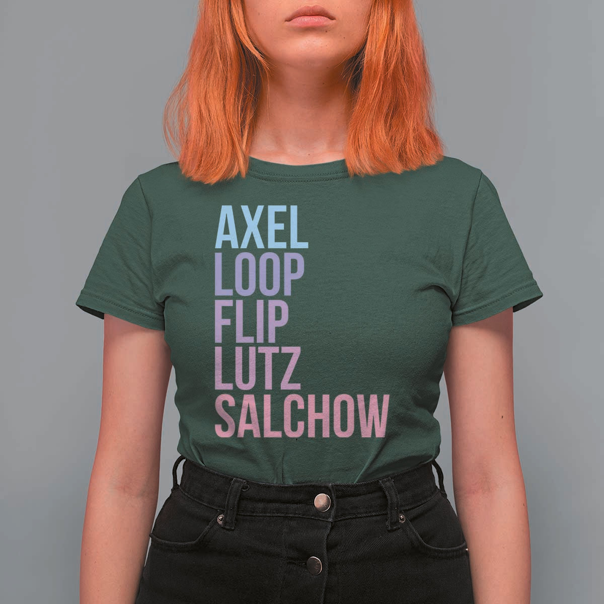 Figure Skating Lovers T Shirt For Women Funny Axel Loop Flip Lutz Salchow - Wonder Print Shop
