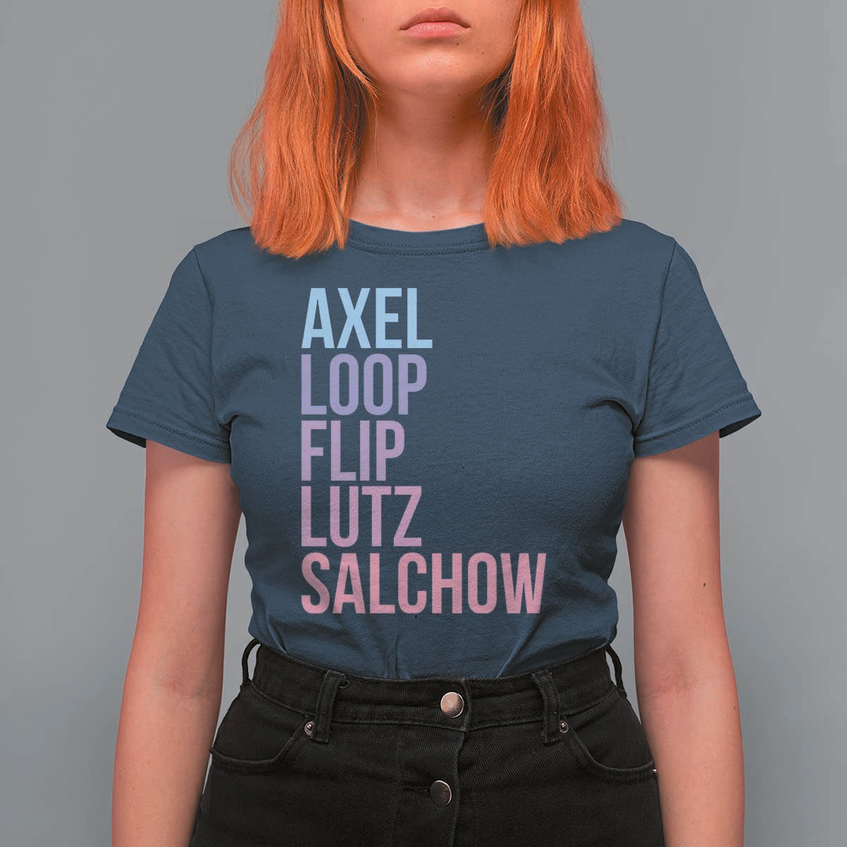 Figure Skating Lovers T Shirt For Women Funny Axel Loop Flip Lutz Salchow - Wonder Print Shop