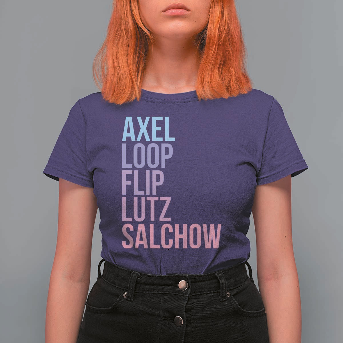 Figure Skating Lovers T Shirt For Women Funny Axel Loop Flip Lutz Salchow - Wonder Print Shop