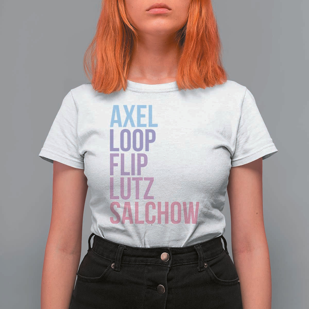 Figure Skating Lovers T Shirt For Women Funny Axel Loop Flip Lutz Salchow - Wonder Print Shop