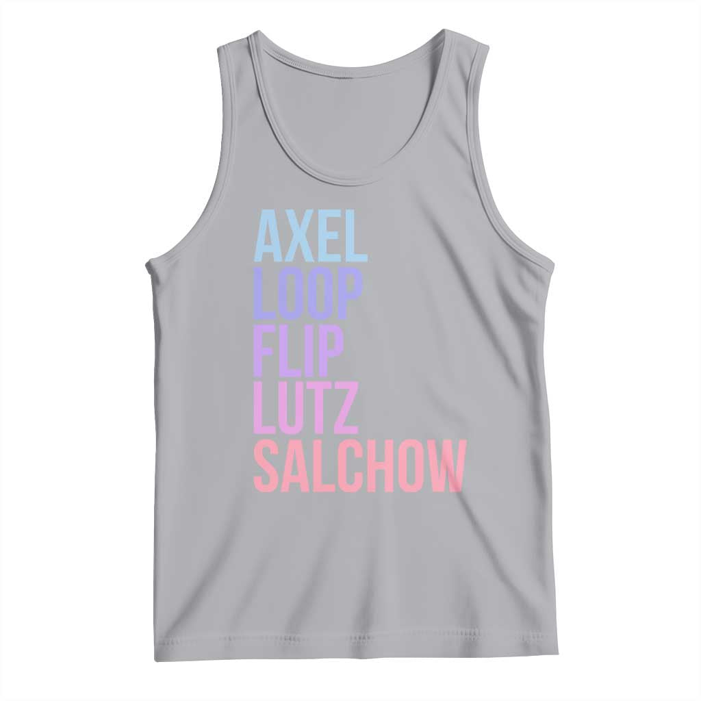 Figure Skating Lovers Tank Top Funny Axel Loop Flip Lutz Salchow - Wonder Print Shop