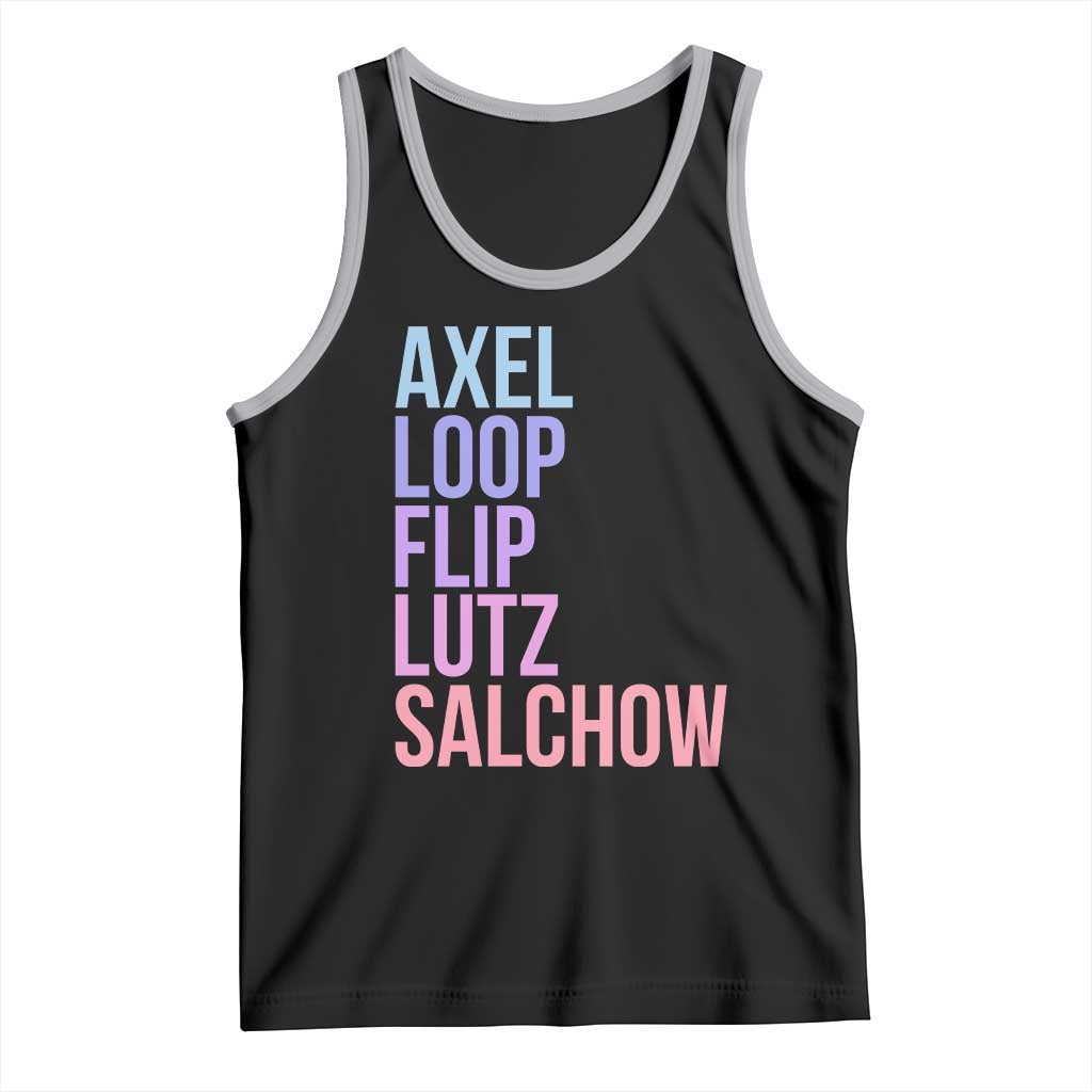 Figure Skating Lovers Tank Top Funny Axel Loop Flip Lutz Salchow - Wonder Print Shop