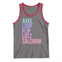 Figure Skating Lovers Tank Top Funny Axel Loop Flip Lutz Salchow - Wonder Print Shop