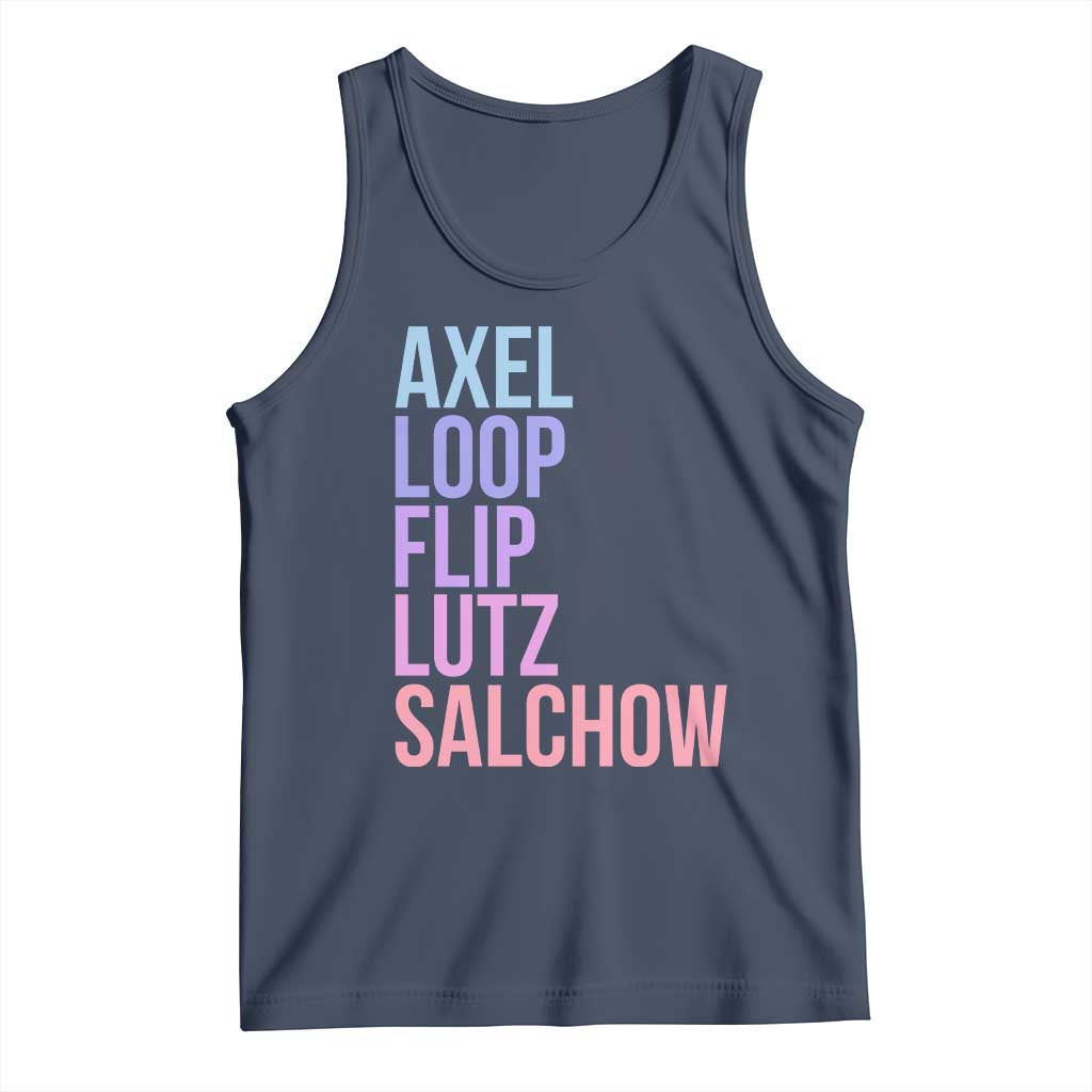 Figure Skating Lovers Tank Top Funny Axel Loop Flip Lutz Salchow - Wonder Print Shop