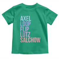 Figure Skating Lovers Toddler T Shirt Funny Axel Loop Flip Lutz Salchow - Wonder Print Shop