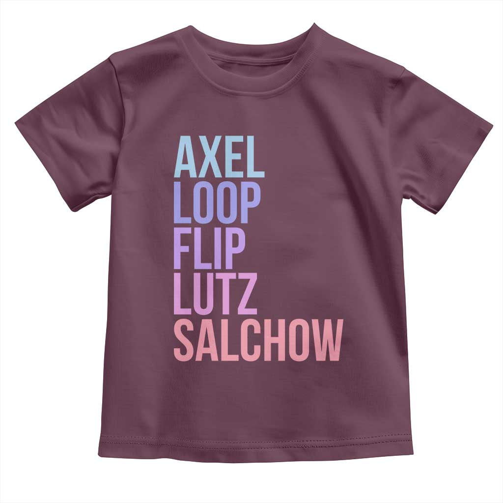 Figure Skating Lovers Toddler T Shirt Funny Axel Loop Flip Lutz Salchow - Wonder Print Shop