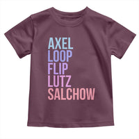 Figure Skating Lovers Toddler T Shirt Funny Axel Loop Flip Lutz Salchow - Wonder Print Shop