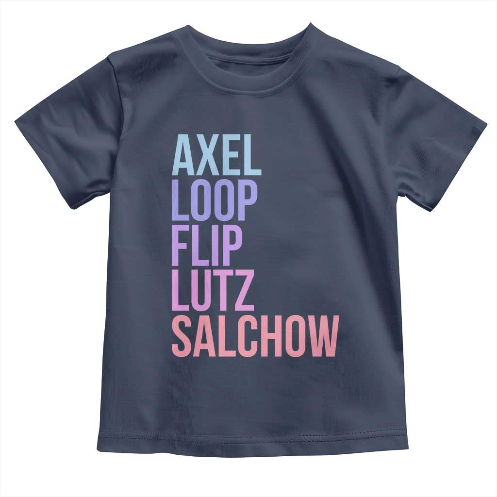 Figure Skating Lovers Toddler T Shirt Funny Axel Loop Flip Lutz Salchow - Wonder Print Shop