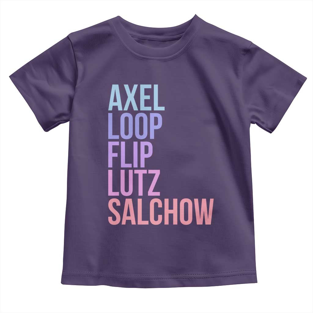 Figure Skating Lovers Toddler T Shirt Funny Axel Loop Flip Lutz Salchow - Wonder Print Shop