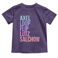 Figure Skating Lovers Toddler T Shirt Funny Axel Loop Flip Lutz Salchow - Wonder Print Shop