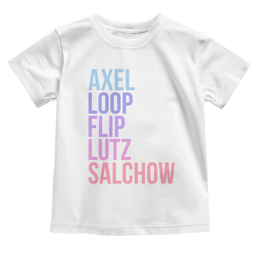 Figure Skating Lovers Toddler T Shirt Funny Axel Loop Flip Lutz Salchow - Wonder Print Shop